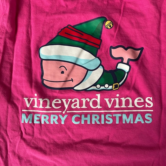 Vineyard Vines elf whale Merry Christmas shirt. Girls xl - Picture 1 of 4